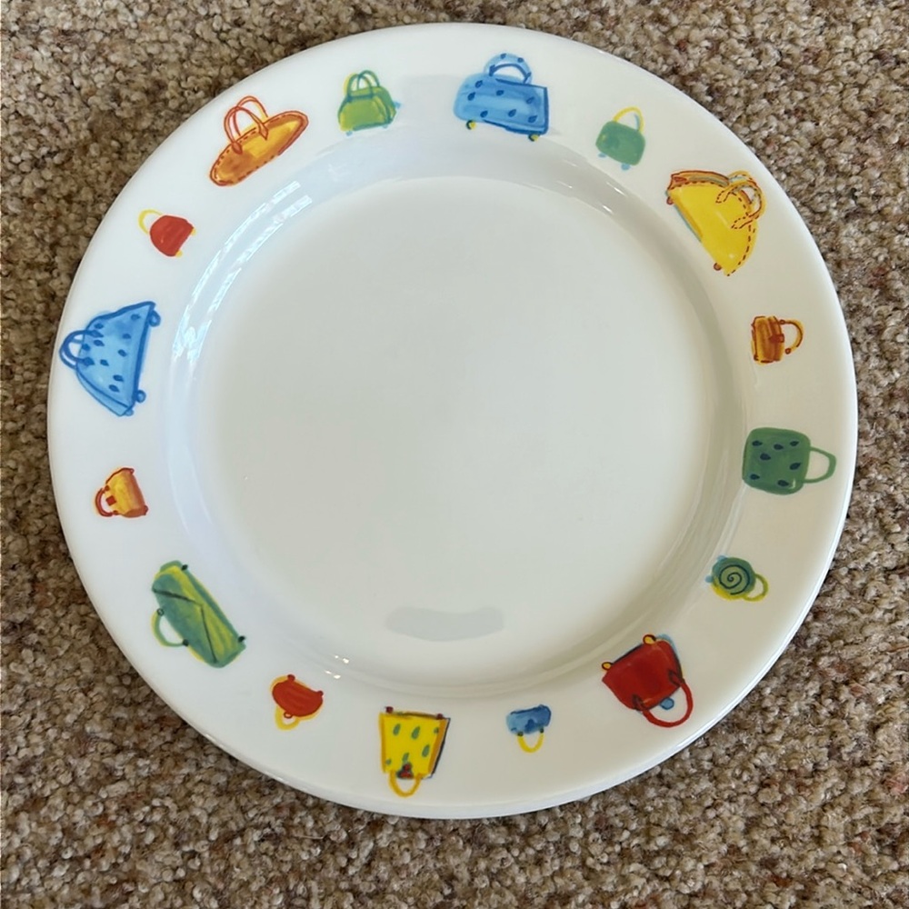 Homer Laughlin by Cynthia Rowley for Fishs Eddy Hats and Bags Salad Plate HTF